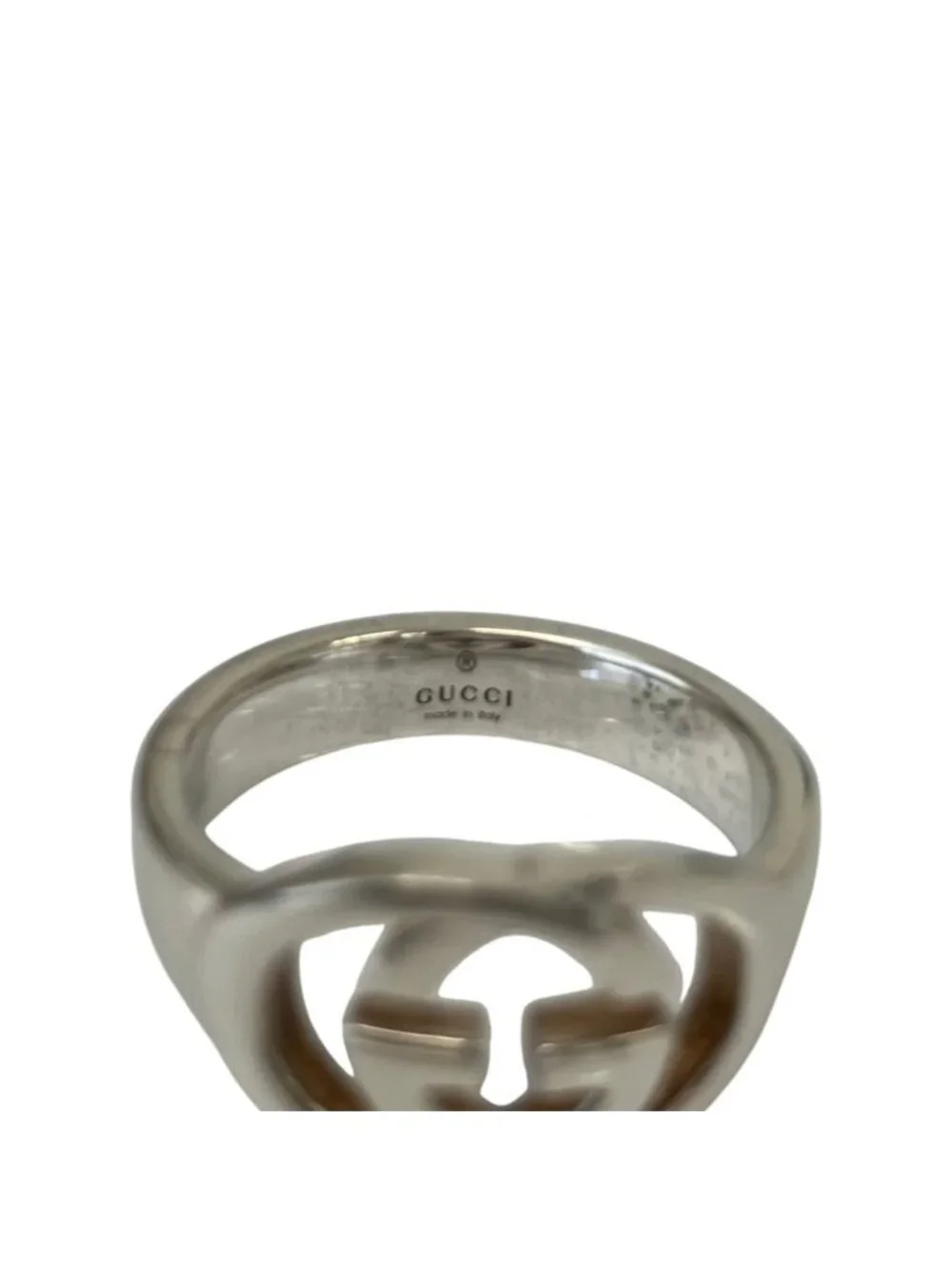 Gucci Interlocking G Ring 925 Sterling Silver